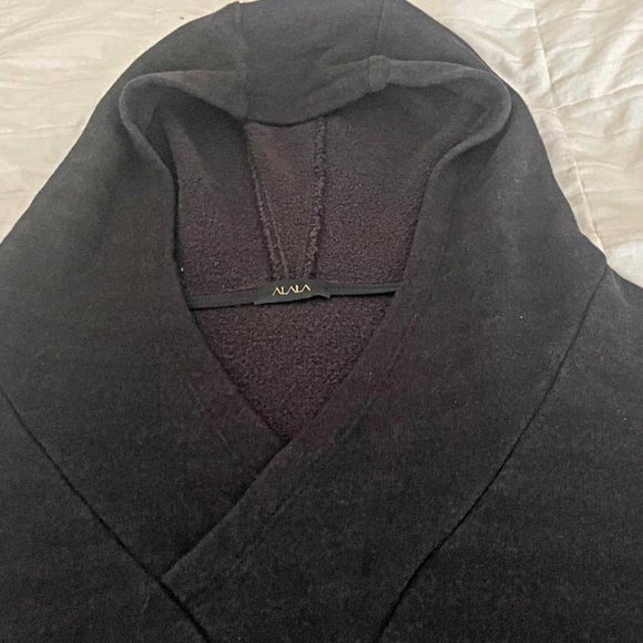 ALAIA Black Hooded Cropped Sweatshirt Size L Very Good Condition - Picture 5 of 5